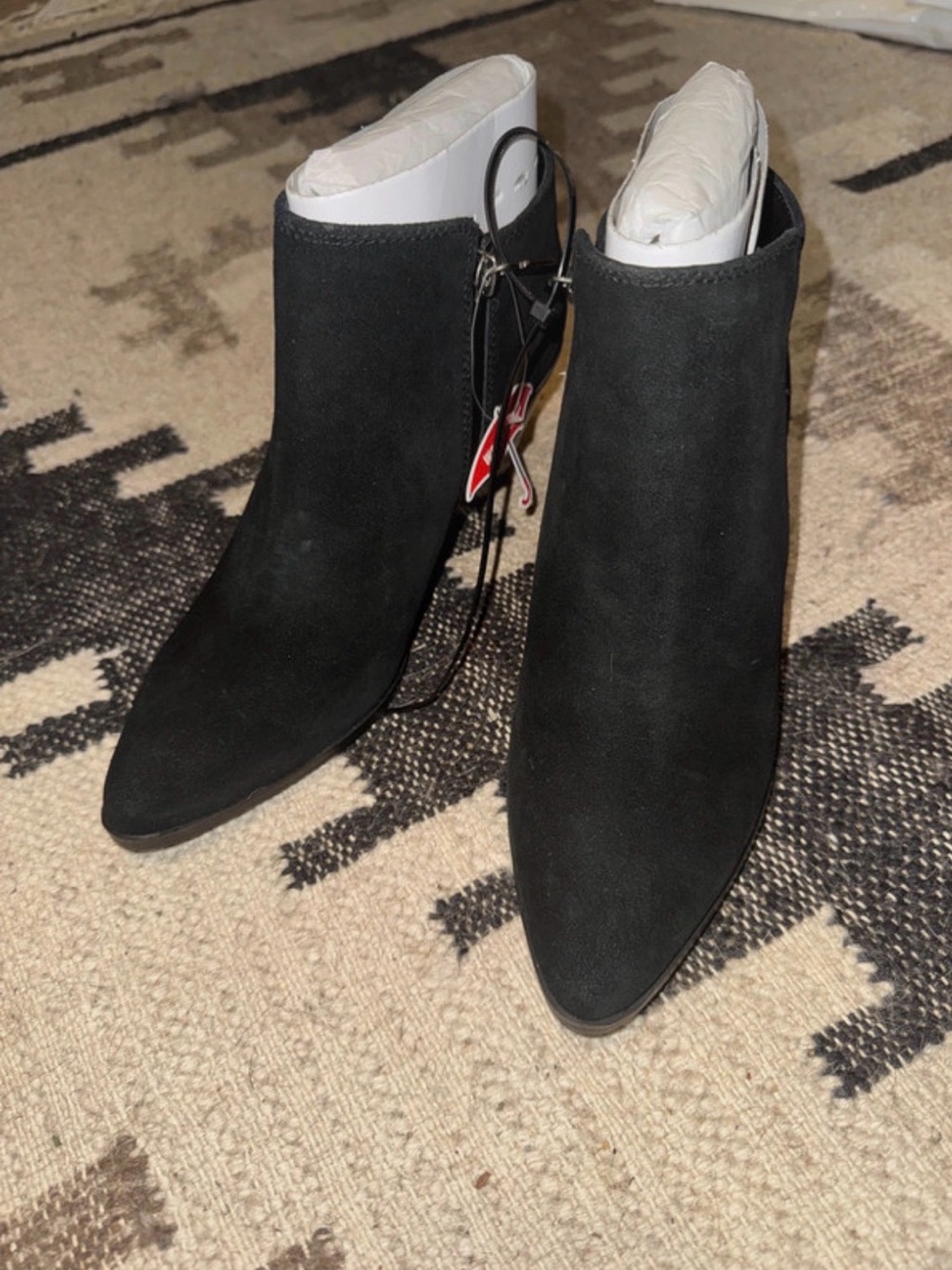 Blondo Black Suede Pointed Ankle Booties